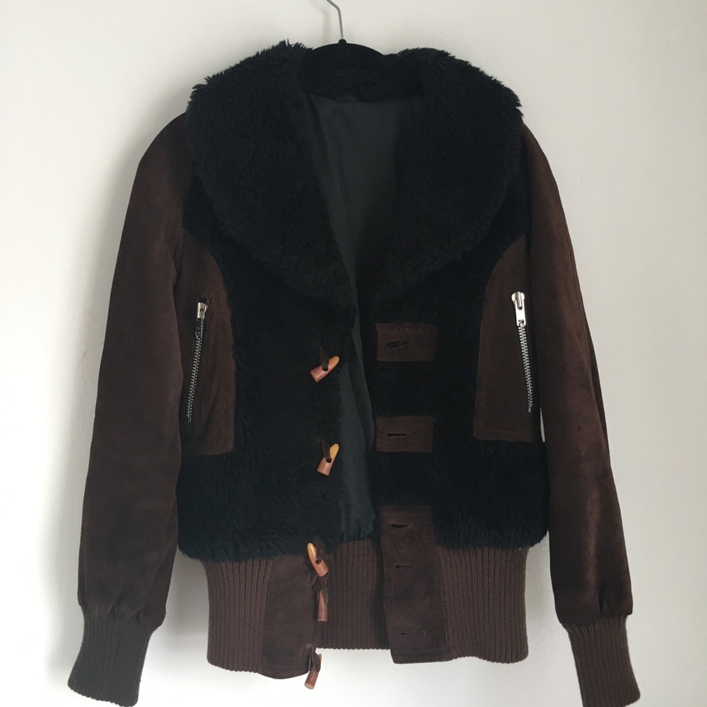 Brown & Black Bomber
